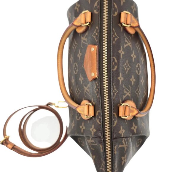 COA INCLUDED - (MM) Louis Vuitton Turen Women's Handbag Monogram Brown 2-Way - Picture 8 of 16